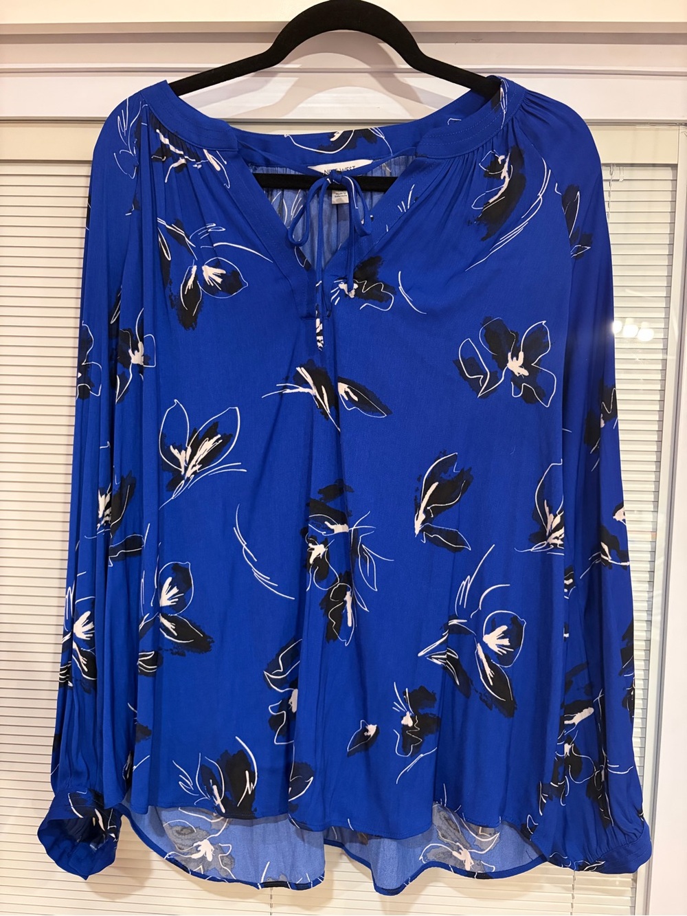 Nine West Floral Long Sleeve Top Size XL